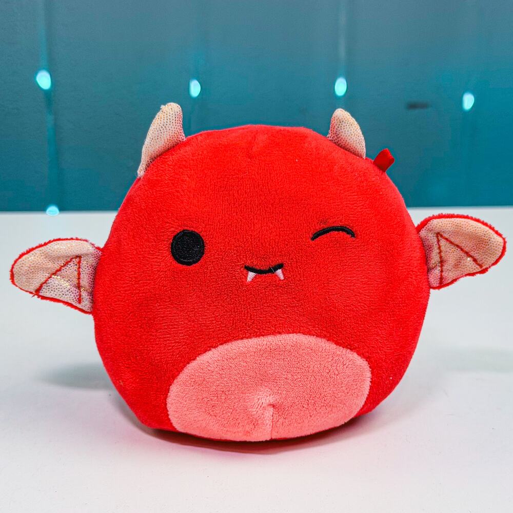 Squishmallows Aldron Plague Doctor Red Devil Bat Plush 5" No Hang Tag